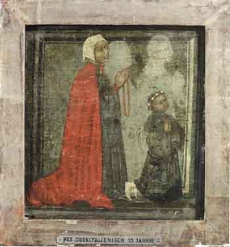 St Anthony. Woman praying with child by Florentine School