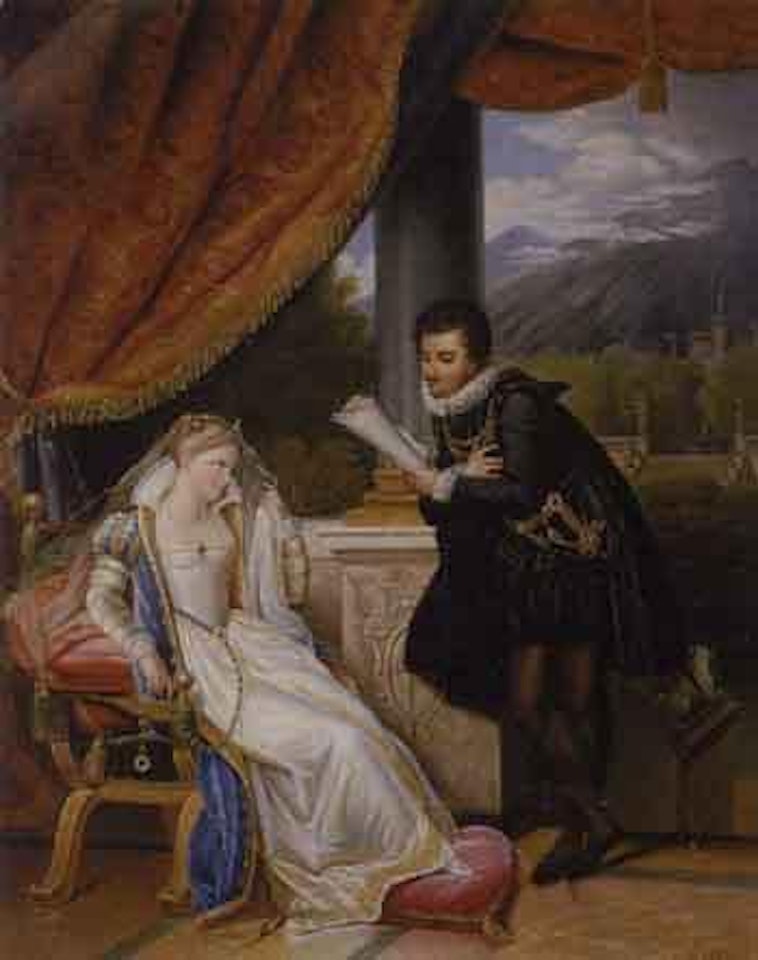 Interior scene by French School