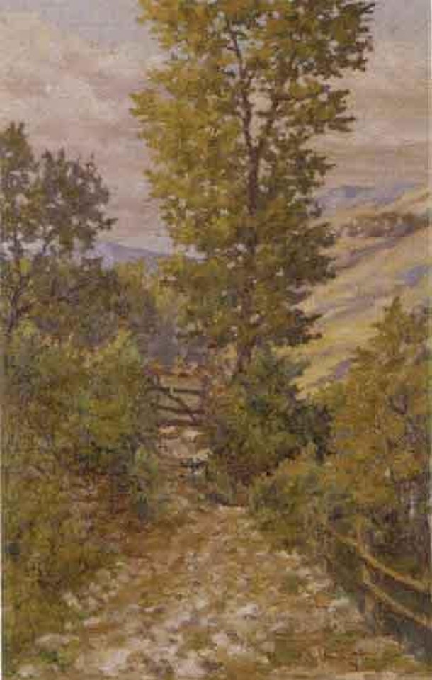 Mountainous landscape by Cesare Bentivoglio
