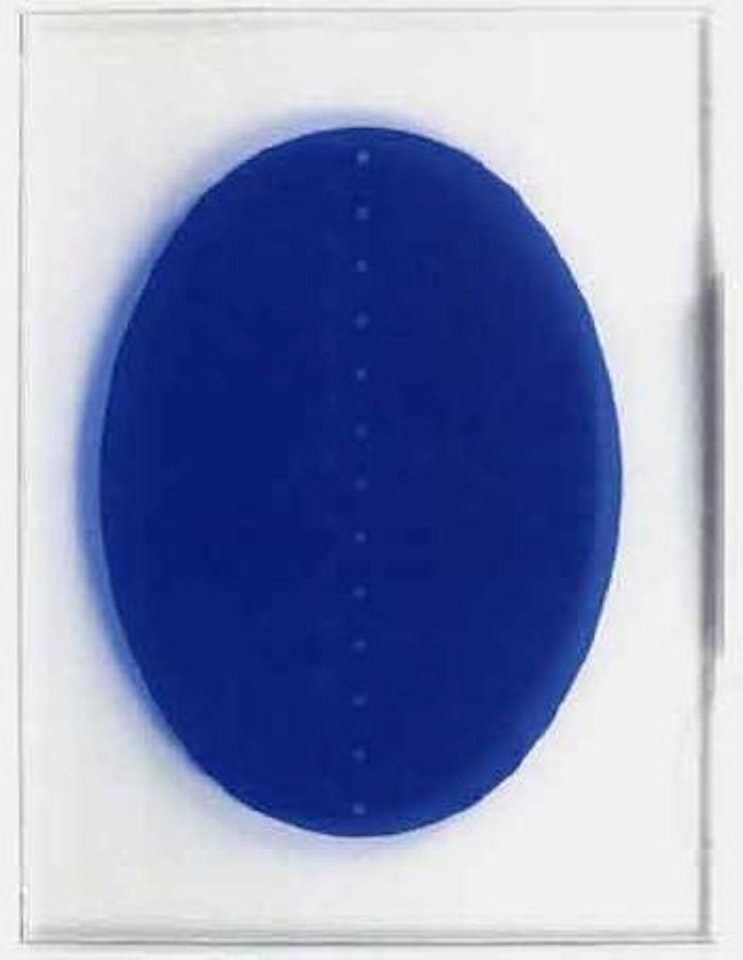 Concetto spaziale in azzurro by Lucio Fontana