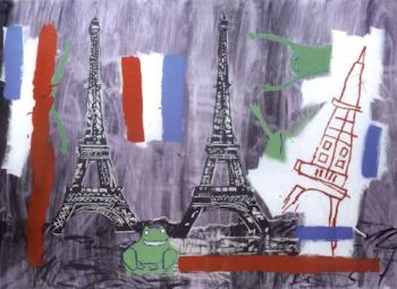 Eiffel Tower by Jean-Michel Basquiat by Andy Warhol