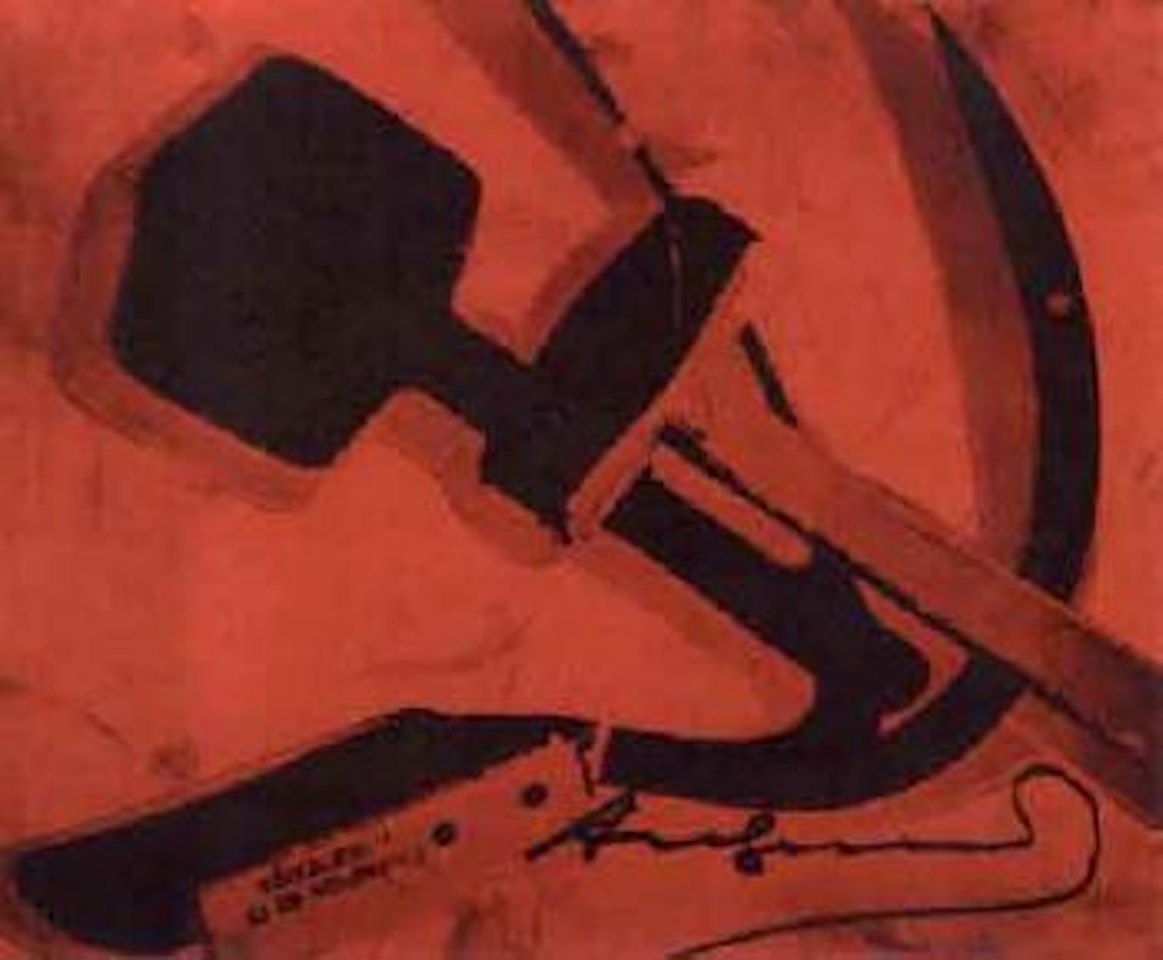 Hammer and sickle by Andy Warhol