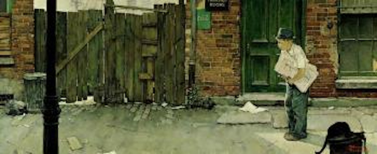 Hoodlum Street by Norman Rockwell