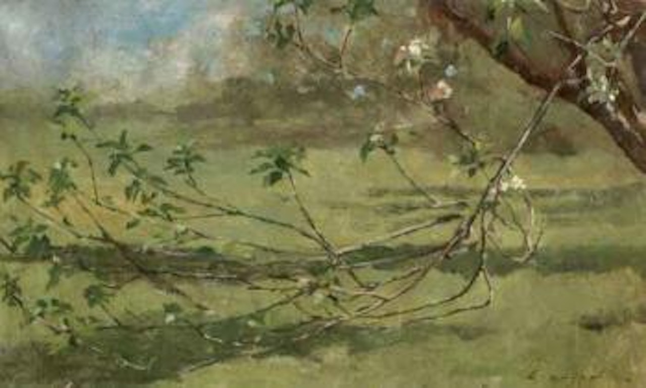 Apple blossoms by Theodore Robinson