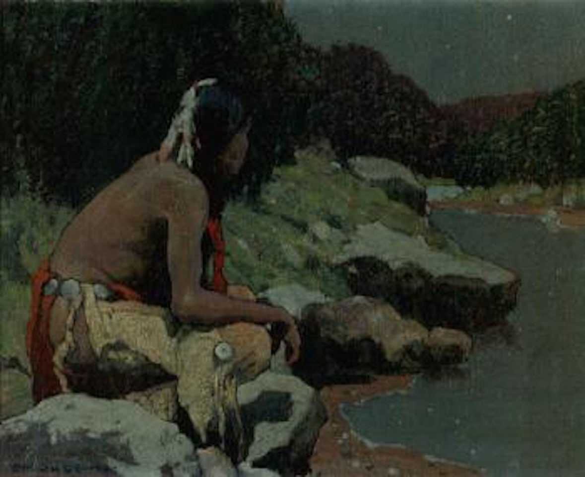 Moonlight on the hondo by E. Irving Couse