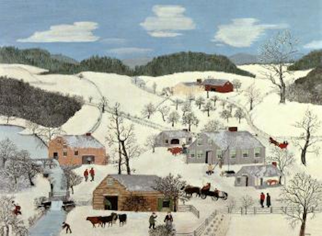 Old Oaken Bucket, the last by Grandma Moses