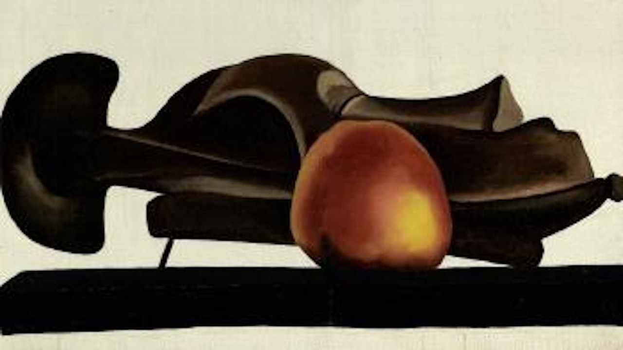 Mask with golden apple by Georgia O'Keeffe