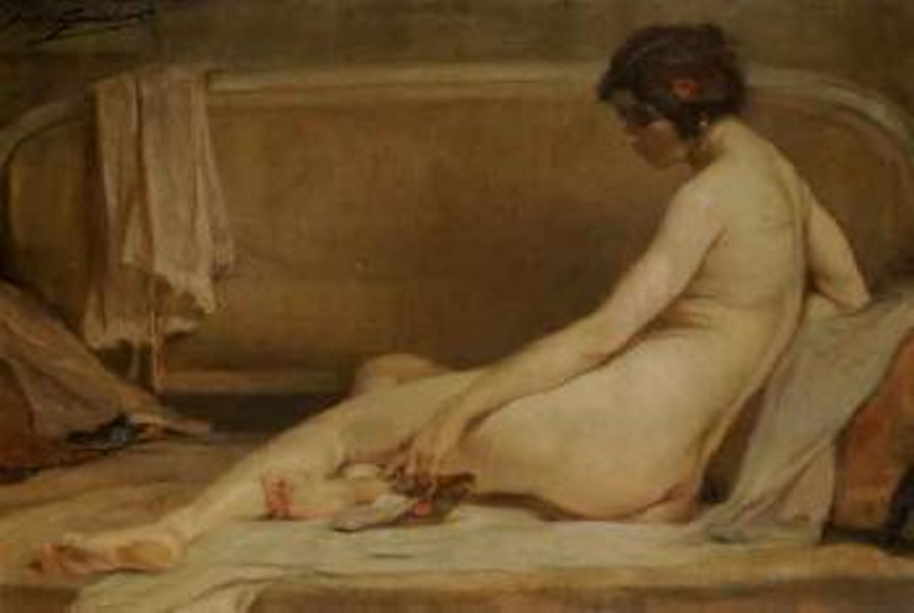 Nu couche by Jean Gouweloos