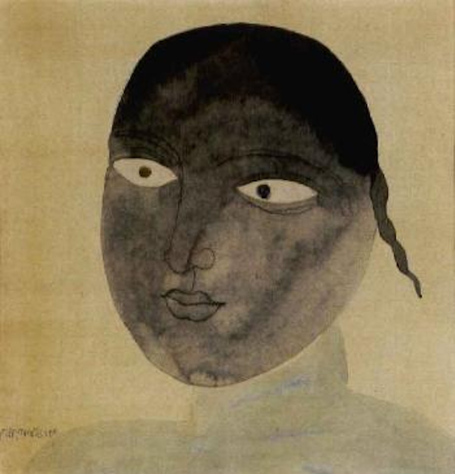 Face of a girl by Jogen Chowdhury