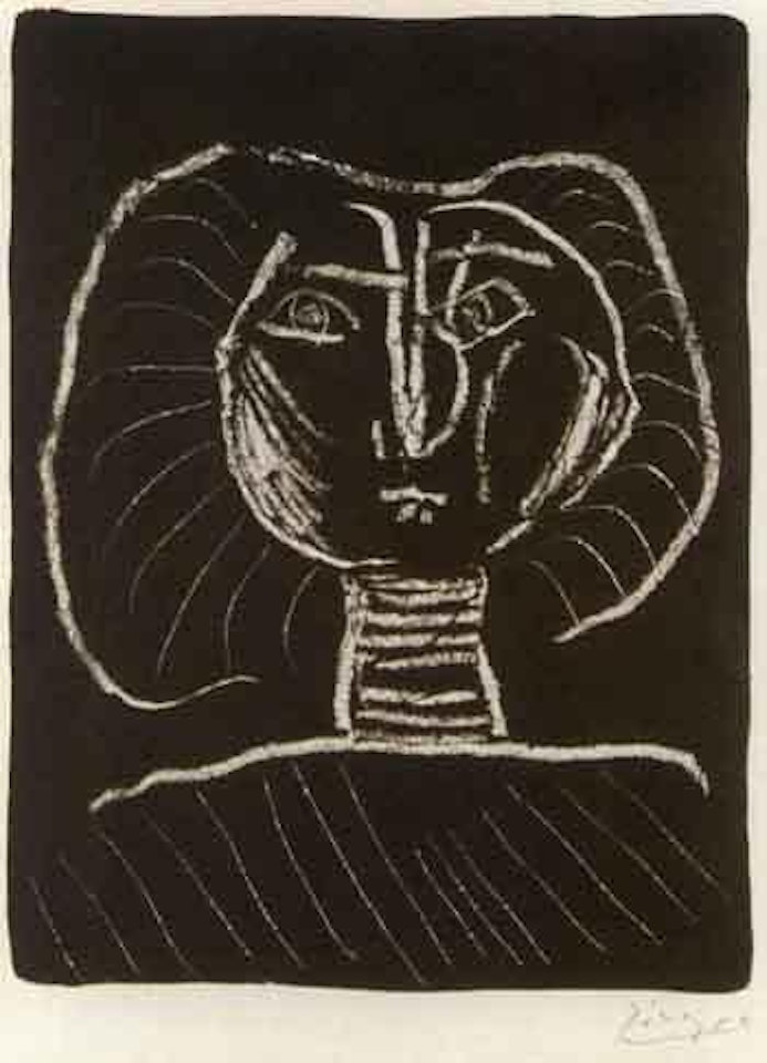 Tete de femme fond by Pablo Picasso