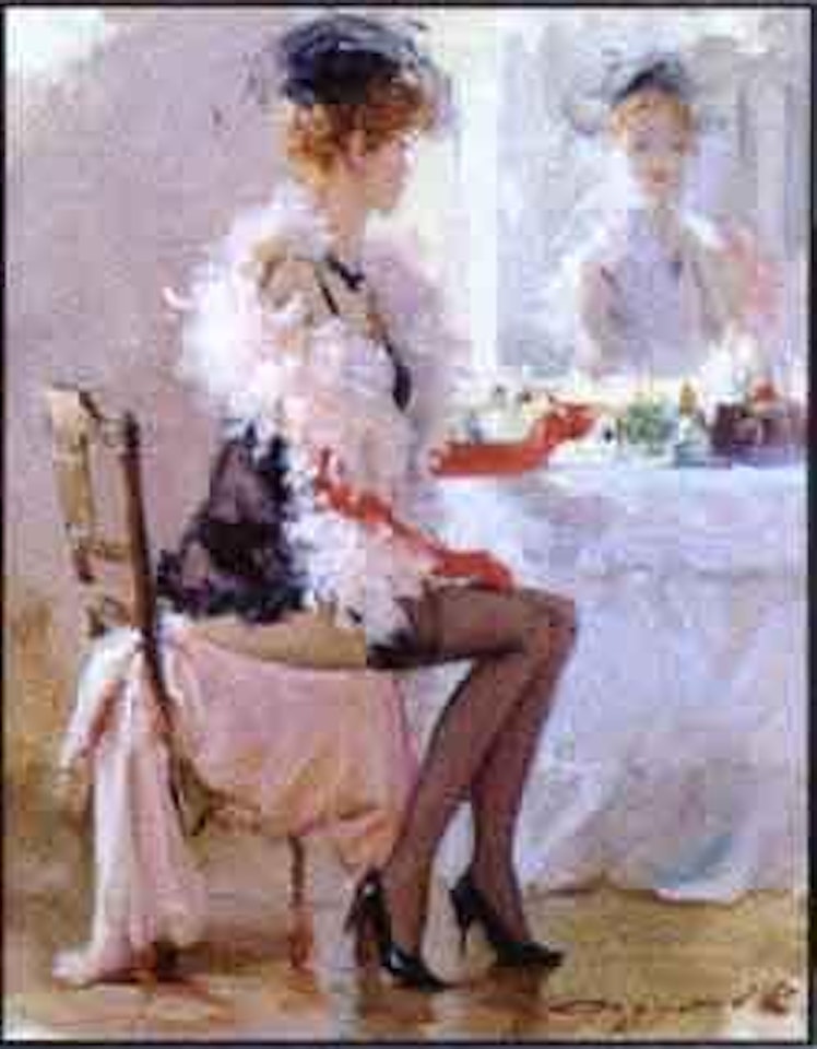 Sitting before the mirror by Constantin Razoumov