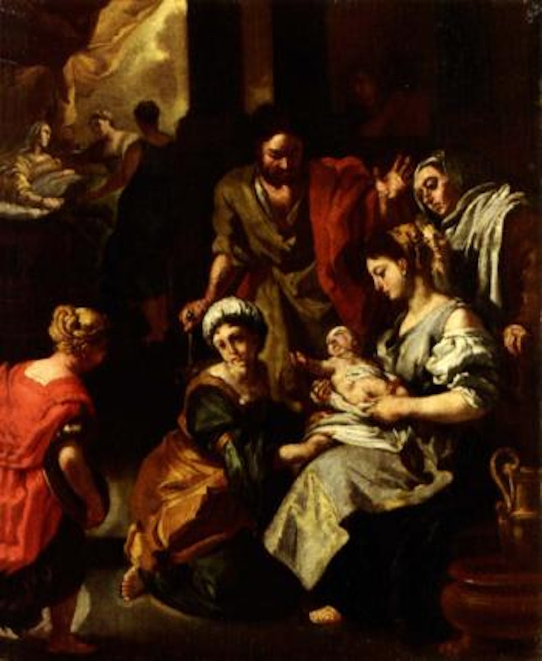 Nascita della Vergine. Nascita del Battista by Francesco Solimena