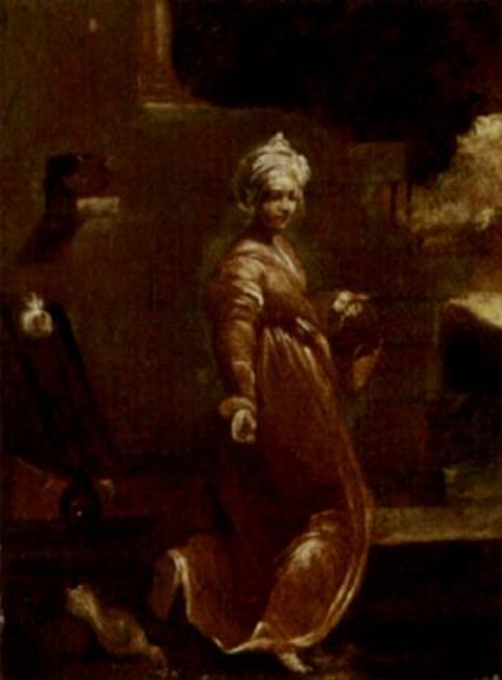 Contadina che nutre le galline. Pastorella che riposa by Giuseppe Maria Crespi