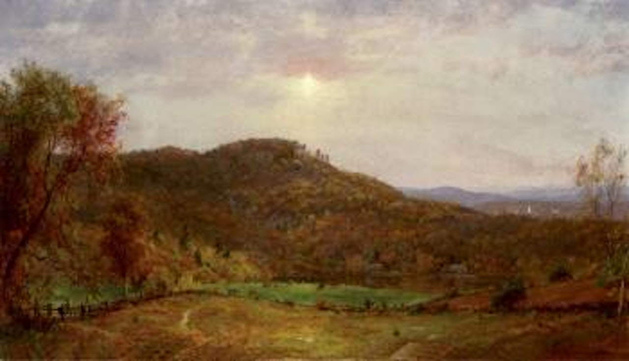 Autumn landscape by Jasper Francis Cropsey