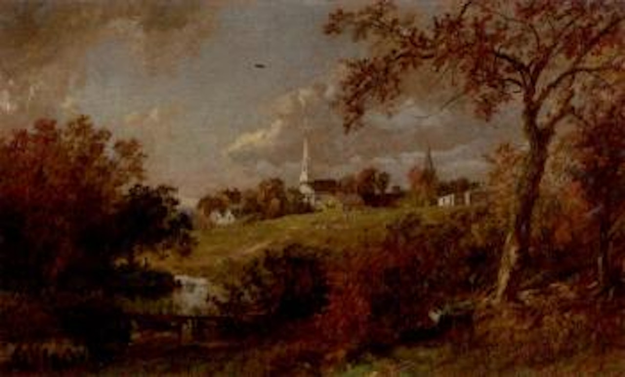 Back of the village by Jasper Francis Cropsey