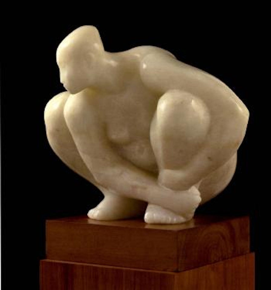 Crouching nude by Francisco Zuñiga