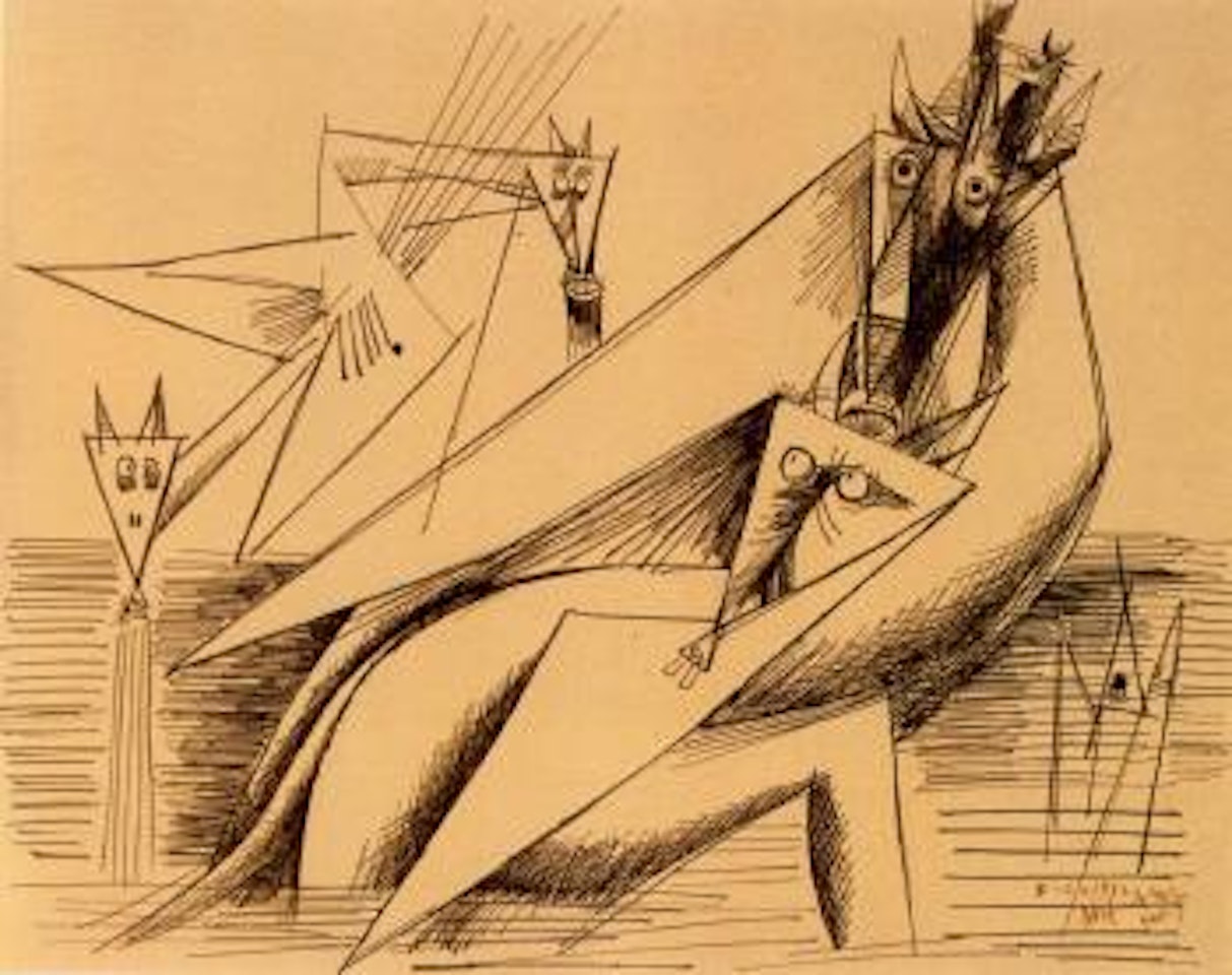 Deux yeux by Wifredo Lam