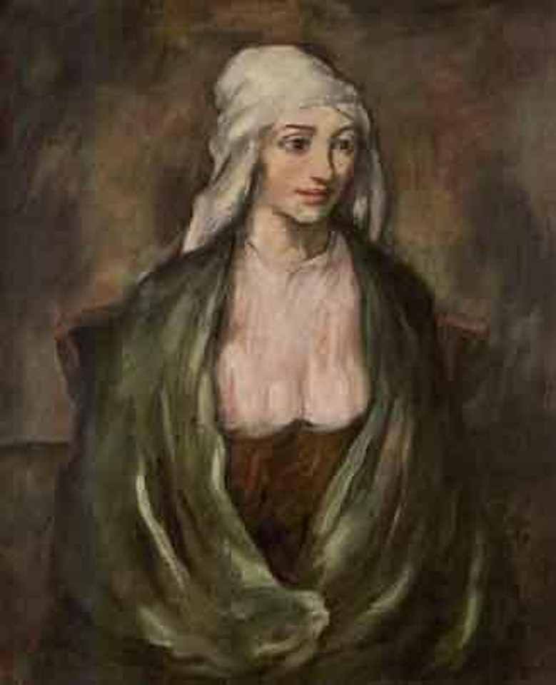 Woman wearing headscarf, Italian by Karl Hofer