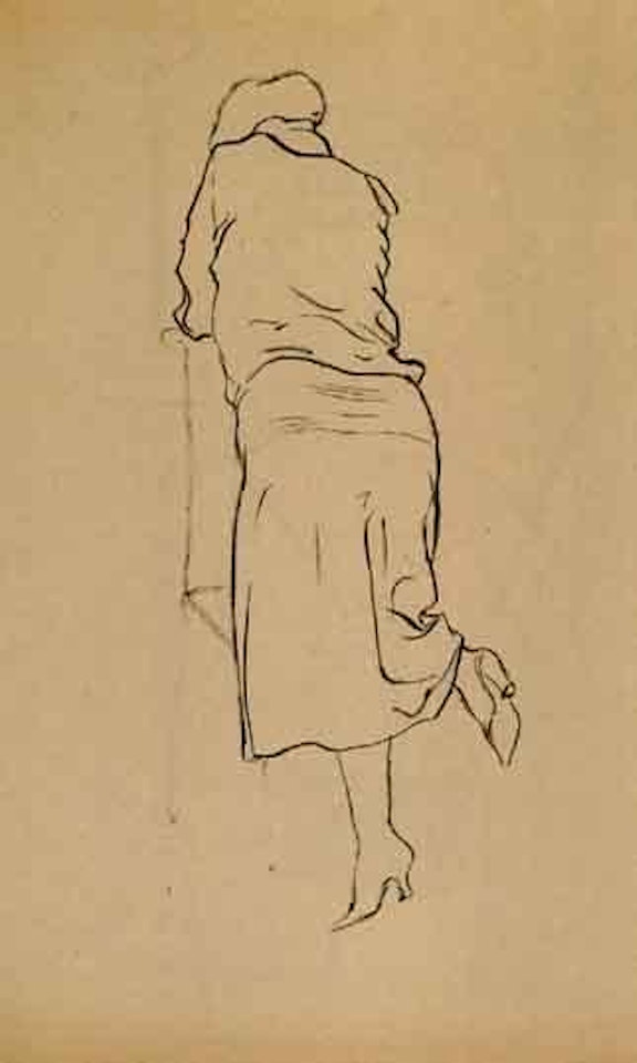 Standing female nude by Rudolf Schlichter