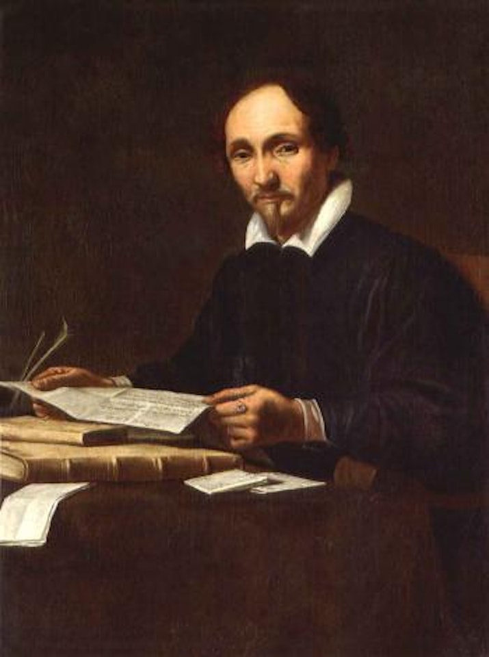 Portrait of a gentleman seated at a table holding a letter by Italian School