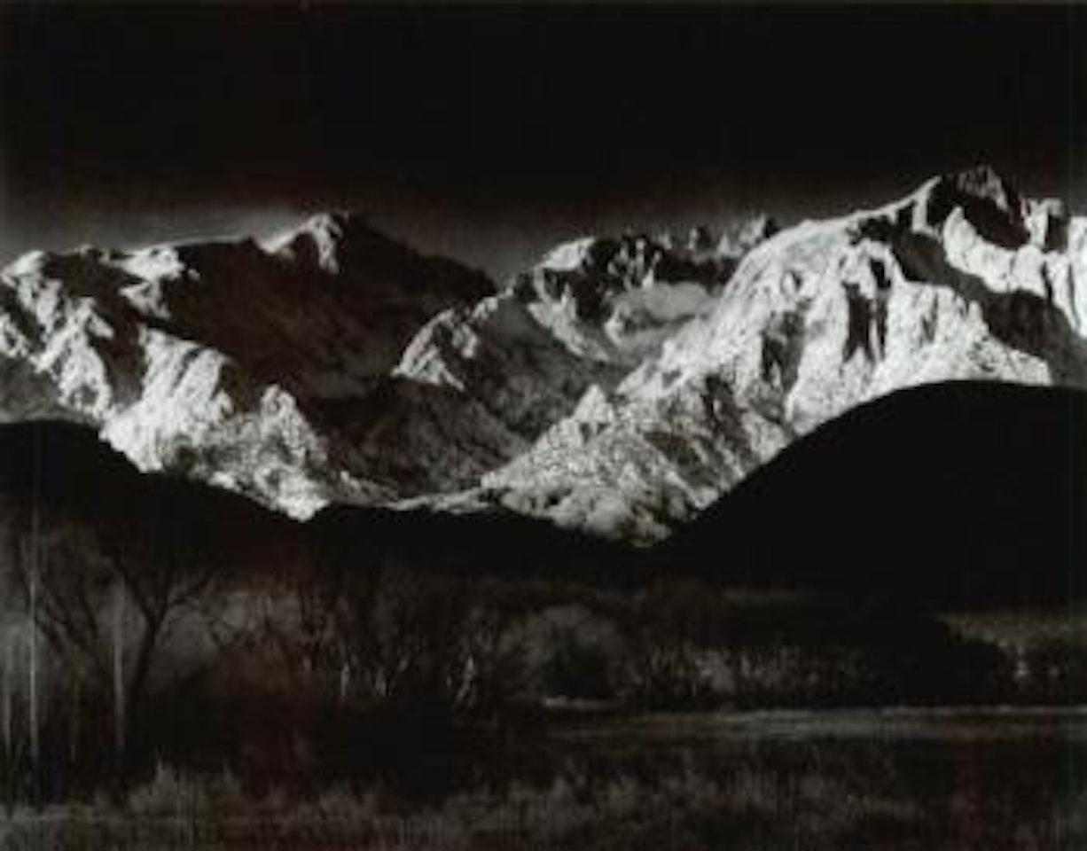 Sierra Nevada, winter from Owens Valley, California by Ansel Adams
