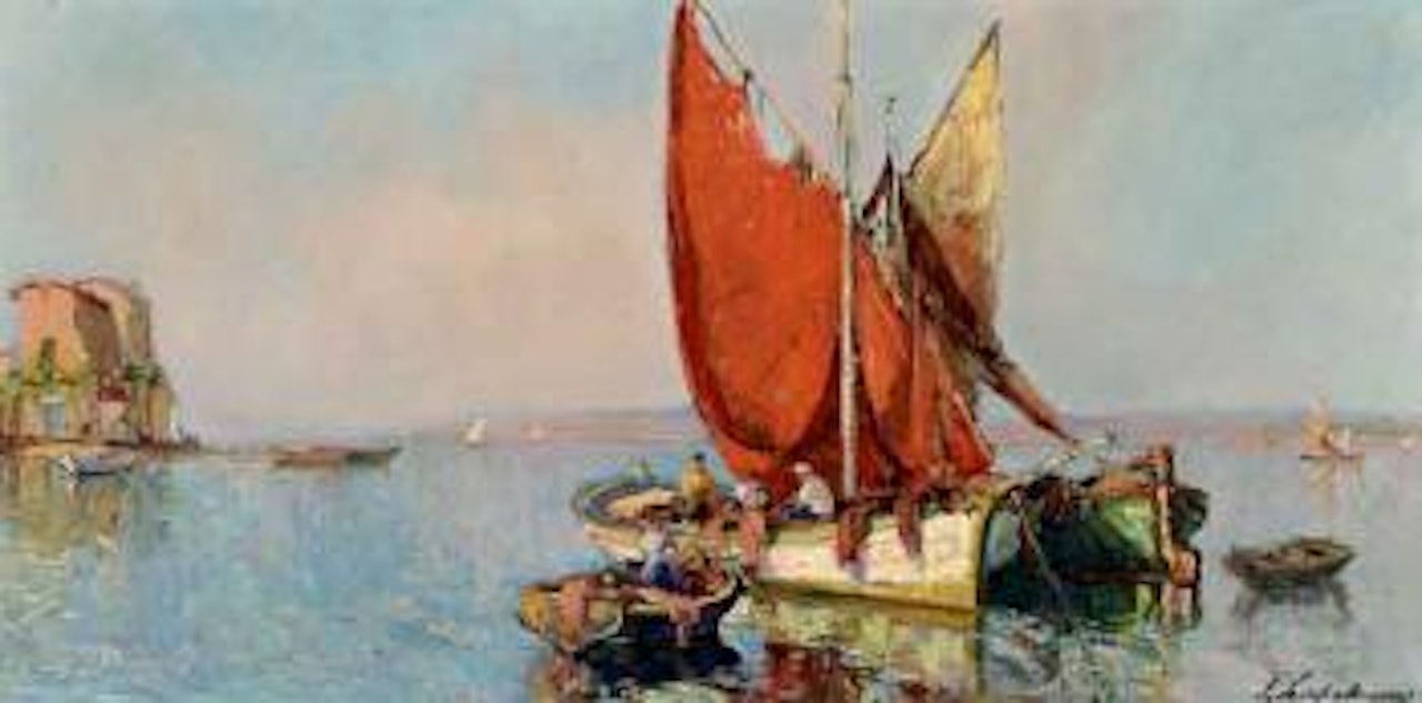 Boats by Georgij Aleksandrovic Lapschin