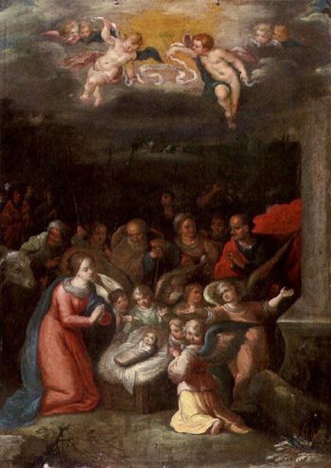 Adoration of the shepherds by Frans Francken II