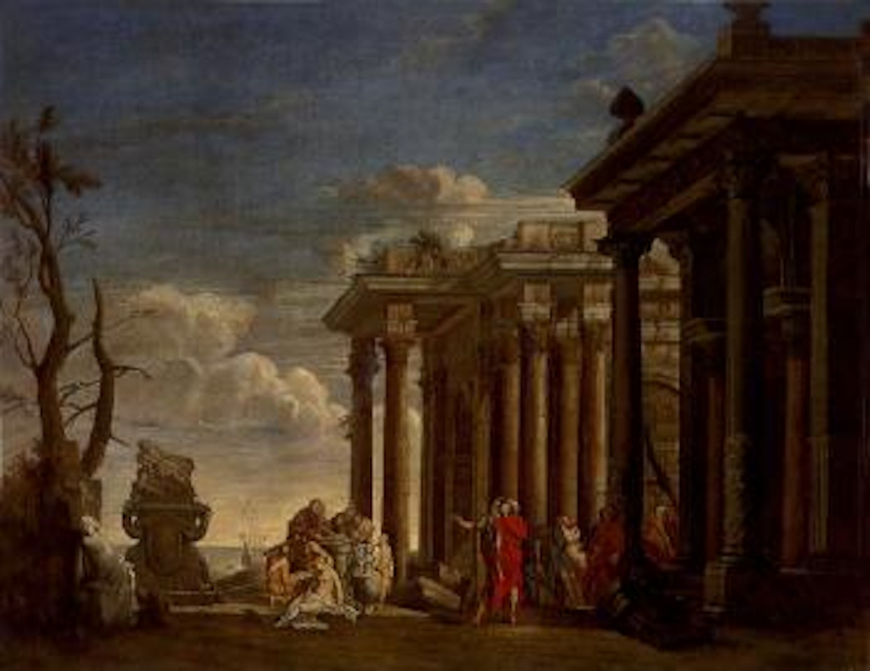 Capriccio of Roman ruins by Giovanni Ghisolfi