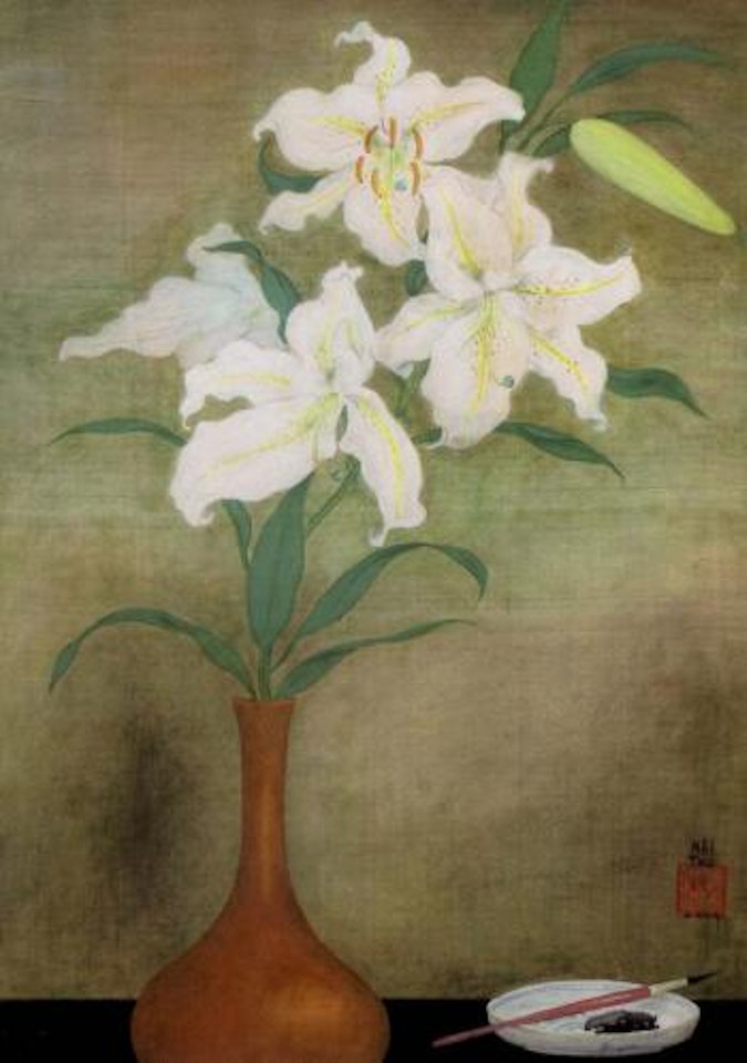 Still life of lilies by Mai Trung Thu