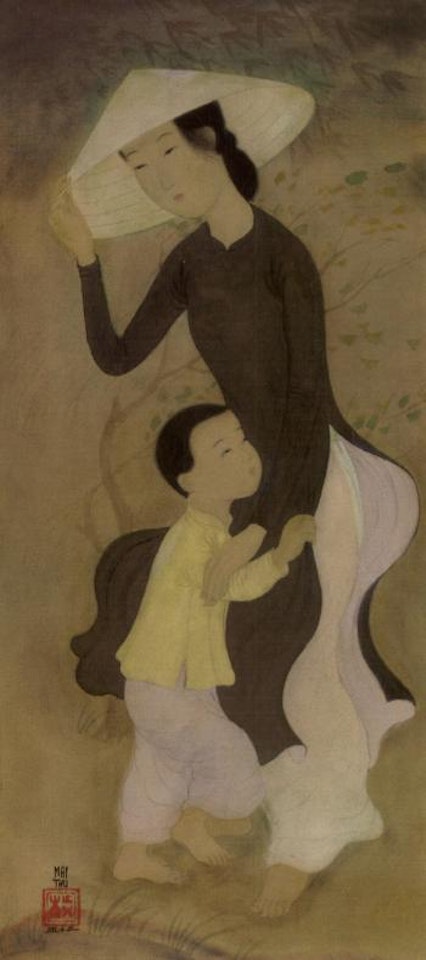 Mother and child by Mai Trung Thu