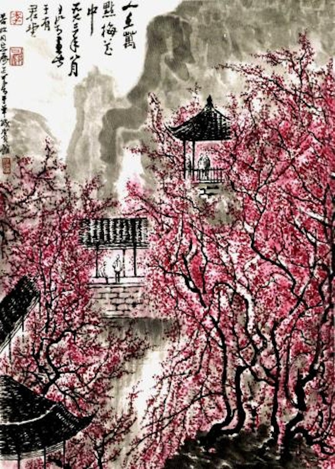 Plum blossoms by Li Keran