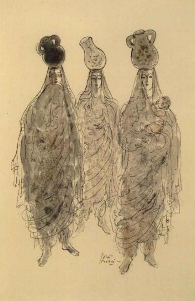 Three women by Reuven Rubin