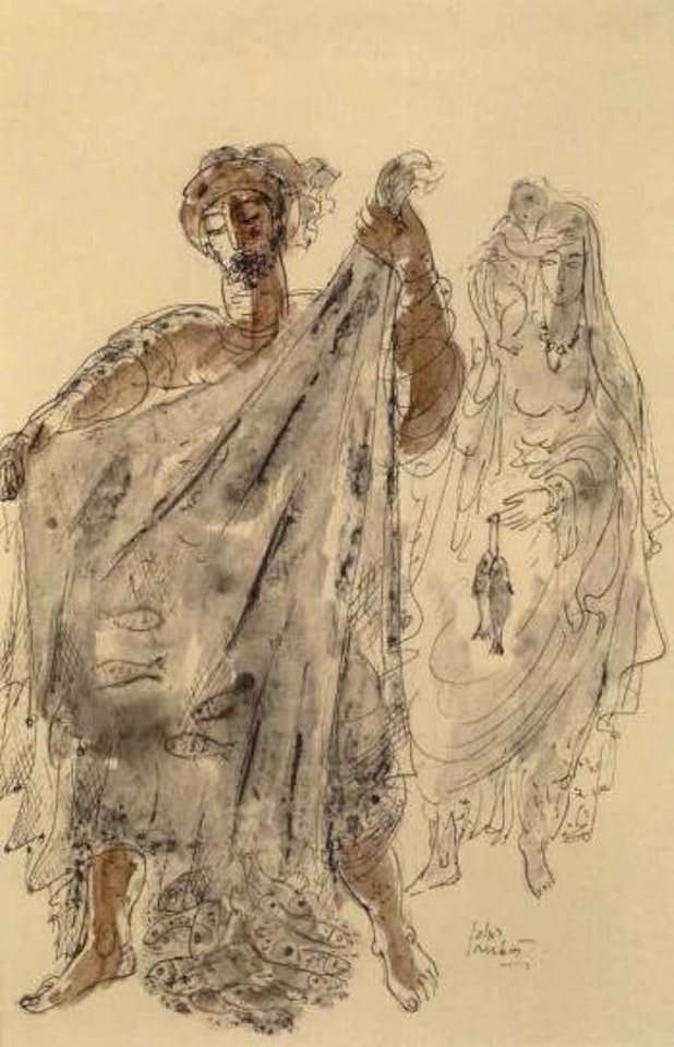 Fisher family by Reuven Rubin