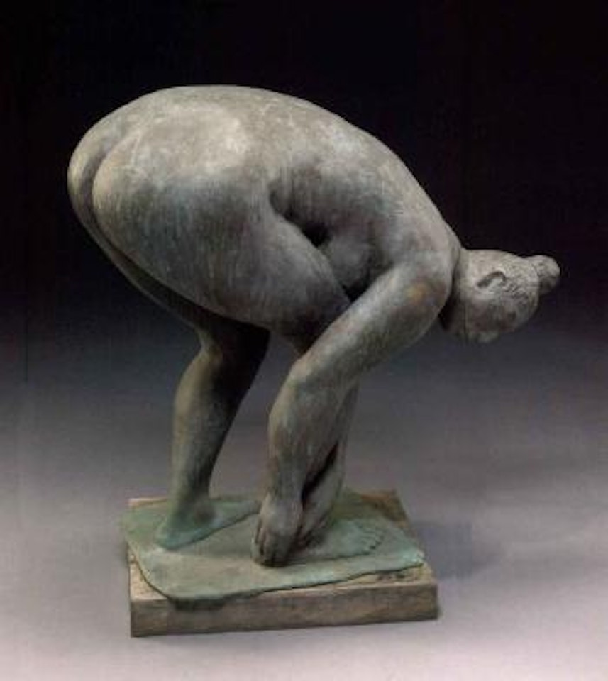 Desnudo inclinado banista - Nude leaning over by Francisco Zuñiga