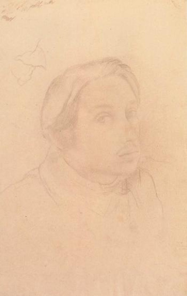 Auto-portrait tourne vers la droite. Auto-portrait de face by Edgar Degas