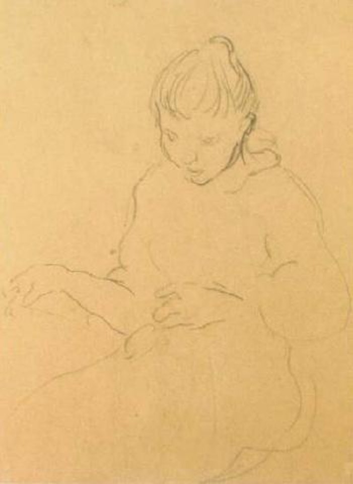 Femme cousant by Louis Valtat