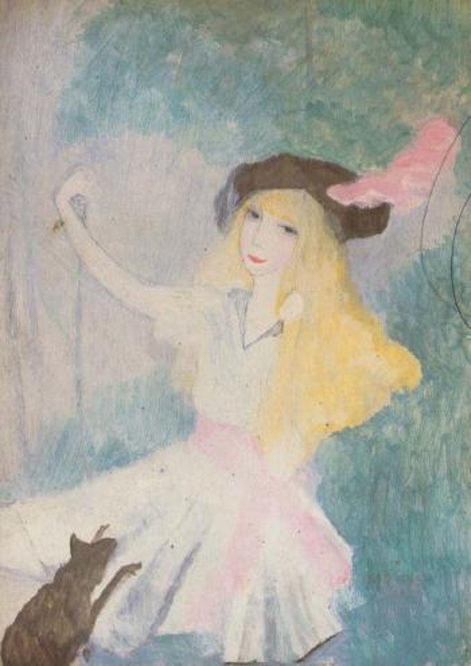 Jeune fille au chat by Marie Laurencin
