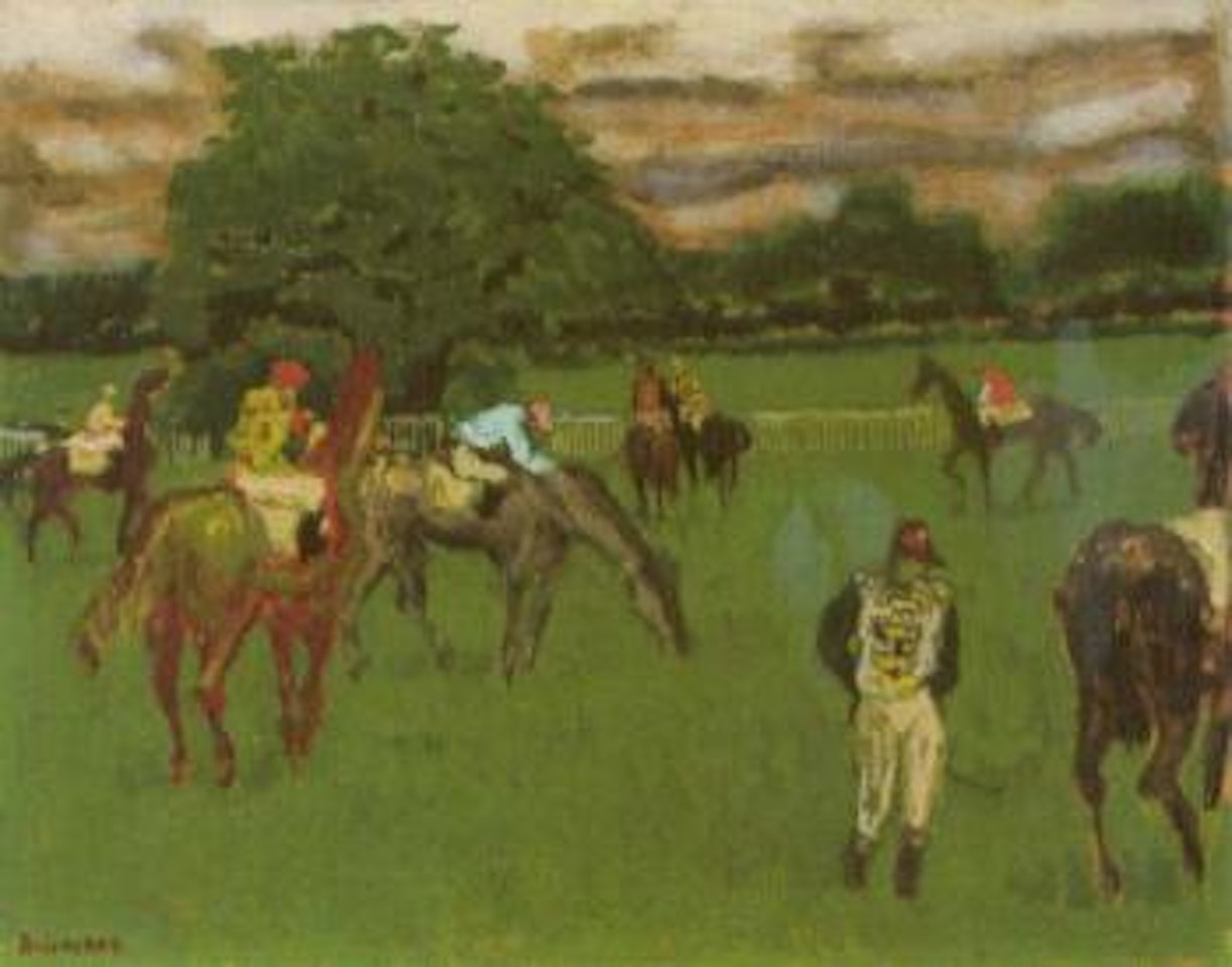 Le paddock du champ de courses d'Auteuil by Maurice Brianchon