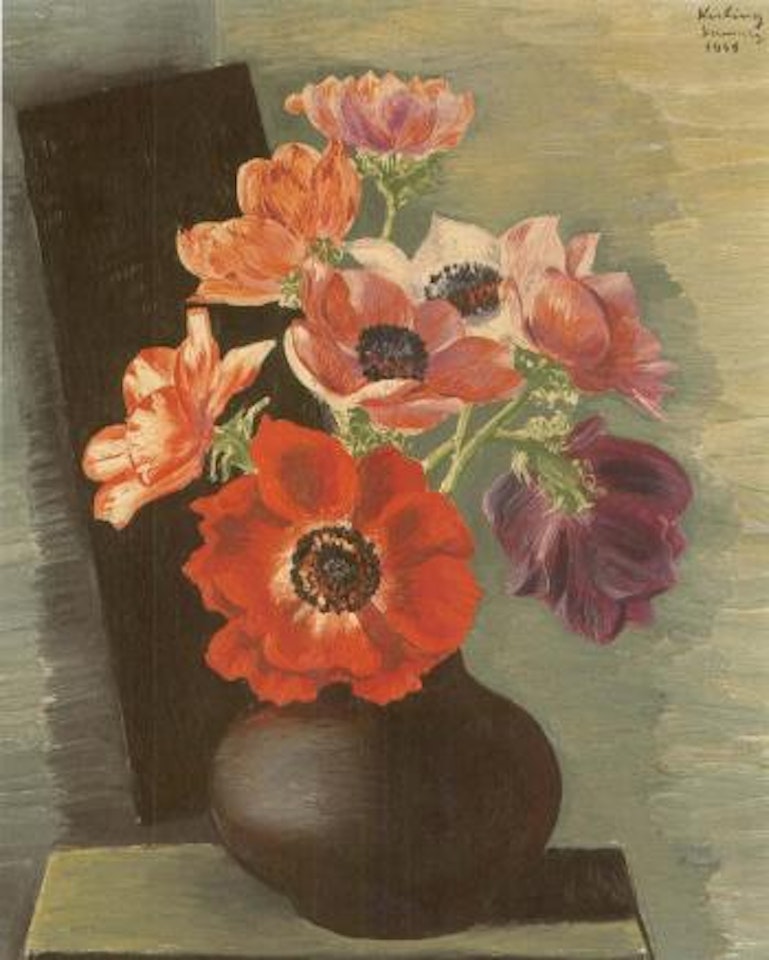 Bouquet d'anemones by Moïse Kisling