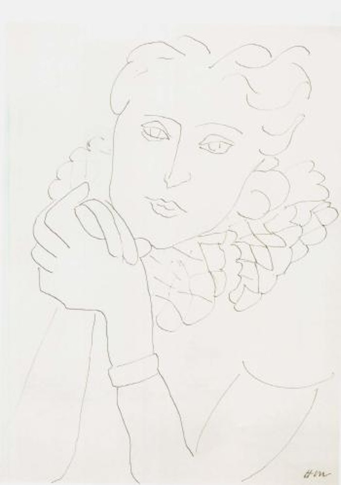 Figure, col plisse en rucher by Henri Matisse