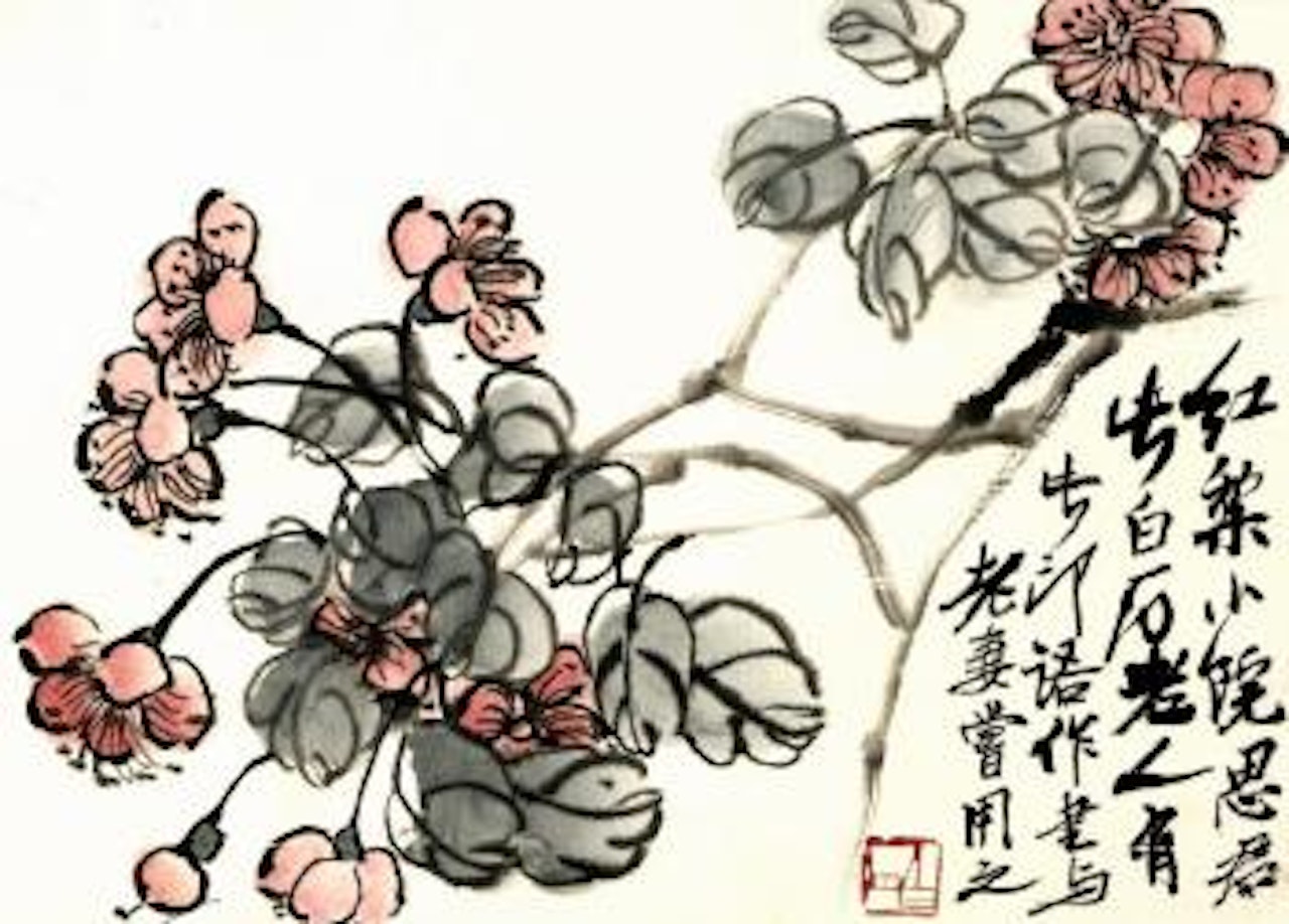 Pear blossoms by Qi Baishi
