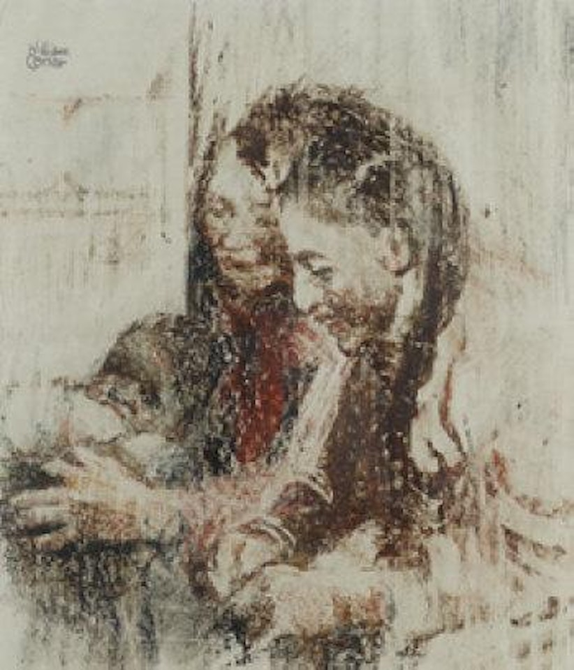 Grandmother, mother and child by William Conor