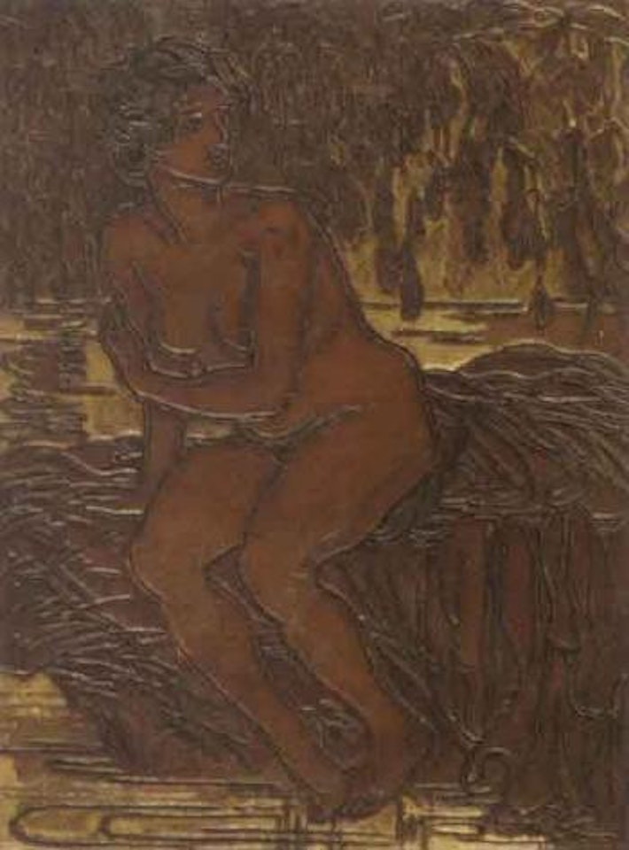 Nu sur un rocher by Théophile Alexandre Steinlen