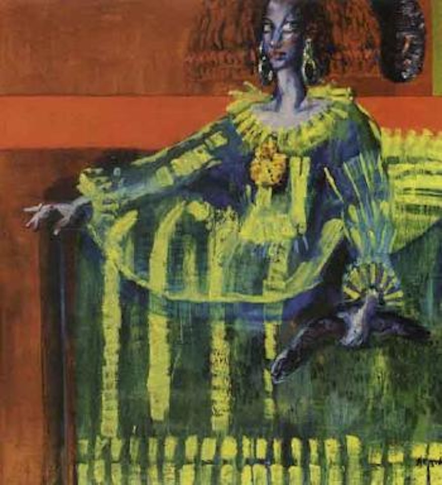 Konigin mit Valsquez Aal by Rainer Fetting