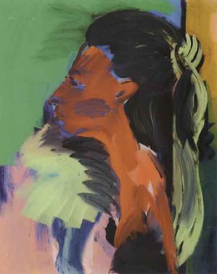Bianca Kopf Grun by Rainer Fetting