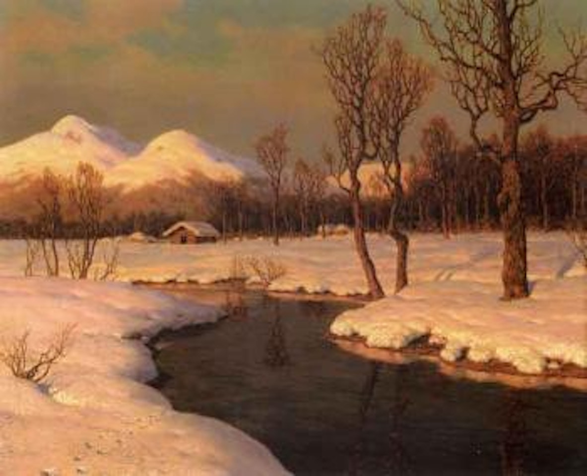 Riviere dans un paysage enneige by Ivan Fedorovich Choultse