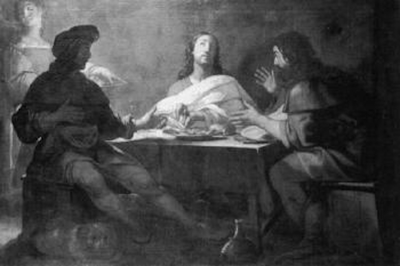 Les pelerins d'Emmaus by Flemish School