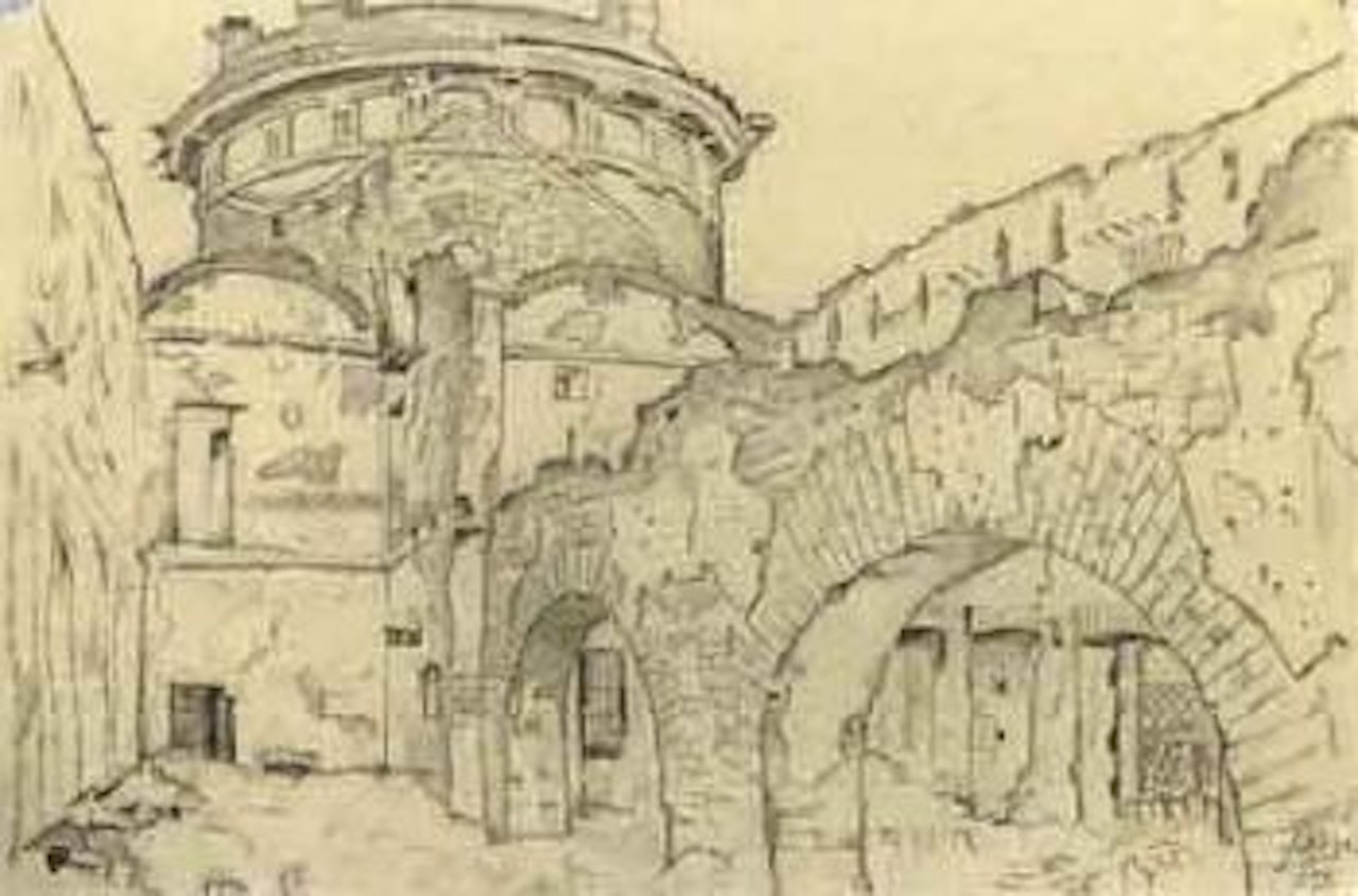 Ruines du Chateau de Lituanie a Saint Petersbourg by Mstislav Valerianovich Dobuzhinsky