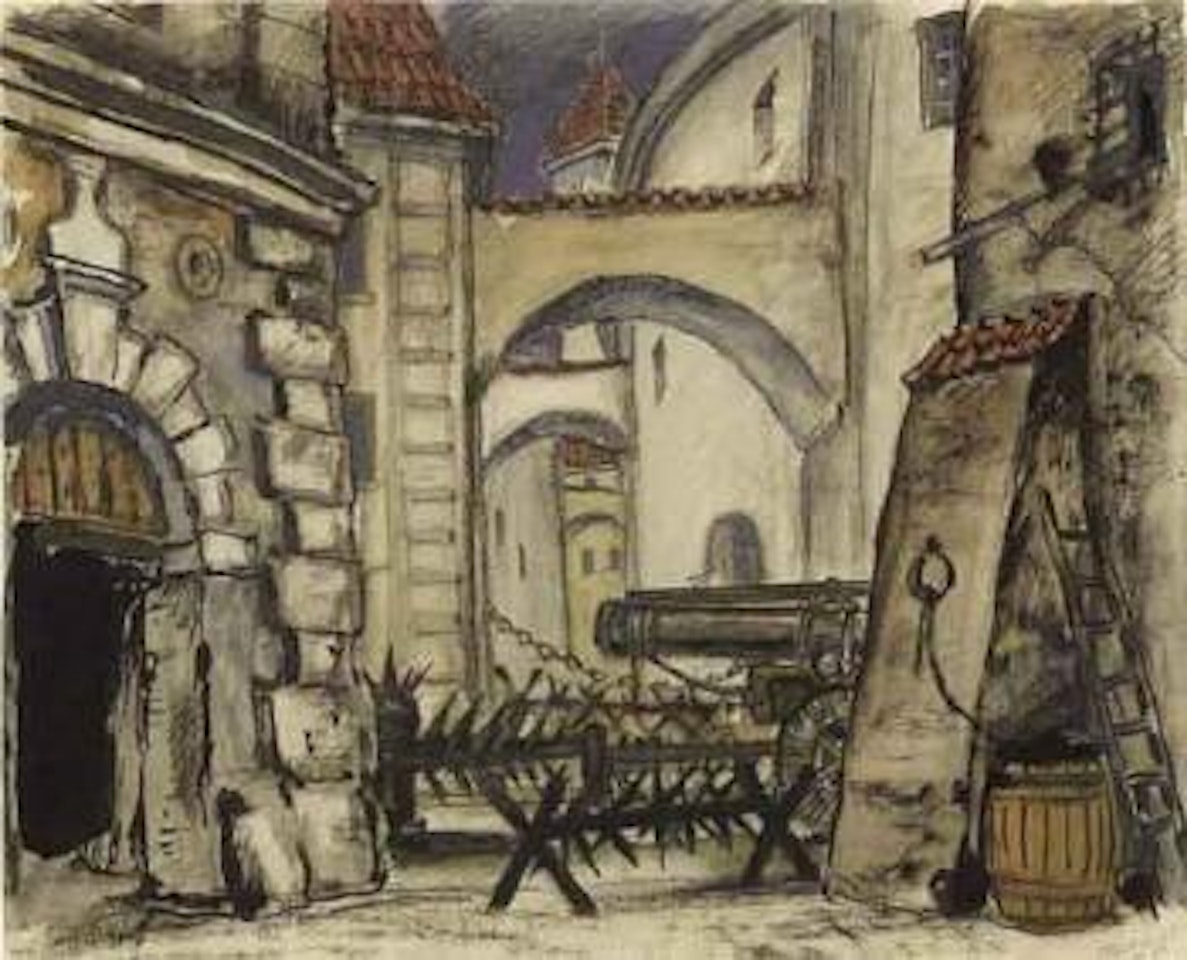La fureur de Radziwill, Opera National de Lituanie, Kaunas by Mstislav Valerianovich Dobuzhinsky