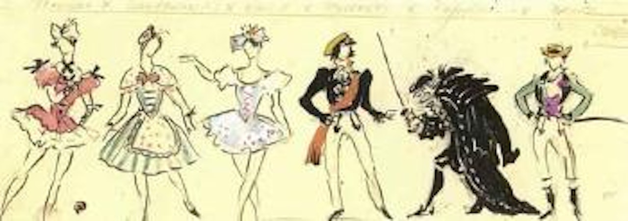 Coppelia, Monte Carlo by Mstislav Valerianovich Dobuzhinsky